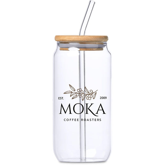 Okiyo Natsu Glass & Bamboo Tumbler & Straw - 500ml