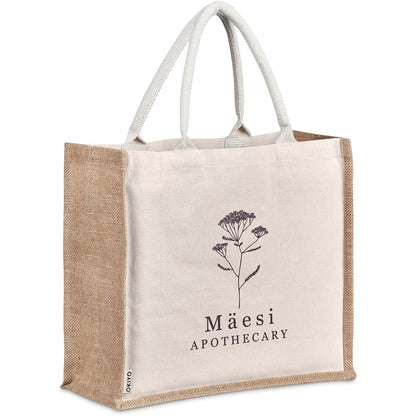 Okiyo Chinsai Maxi Jute & Cotton Tote