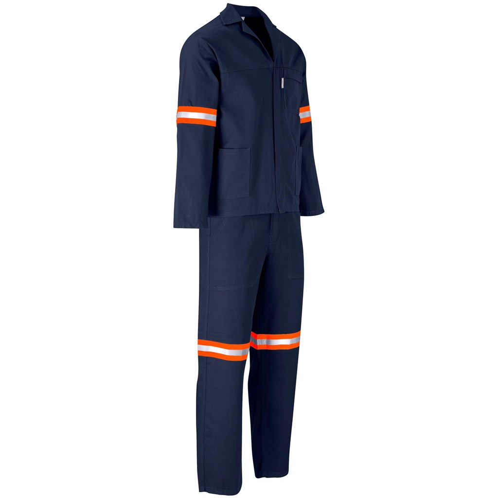 Technician 100% Cotton Conti Suit - Reflective Arms & Legs - Orange Tape