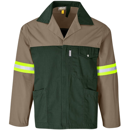 Site Premium Two-Tone Polycotton Jacket - Reflective Arms - Yellow Tape