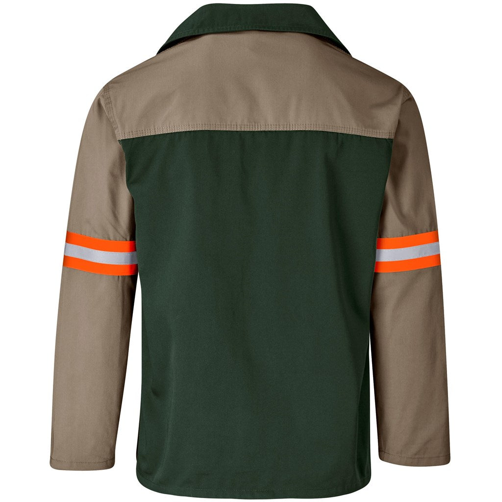 Site Premium Two-Tone Polycotton Jacket - Reflective Arms - Orange Tape