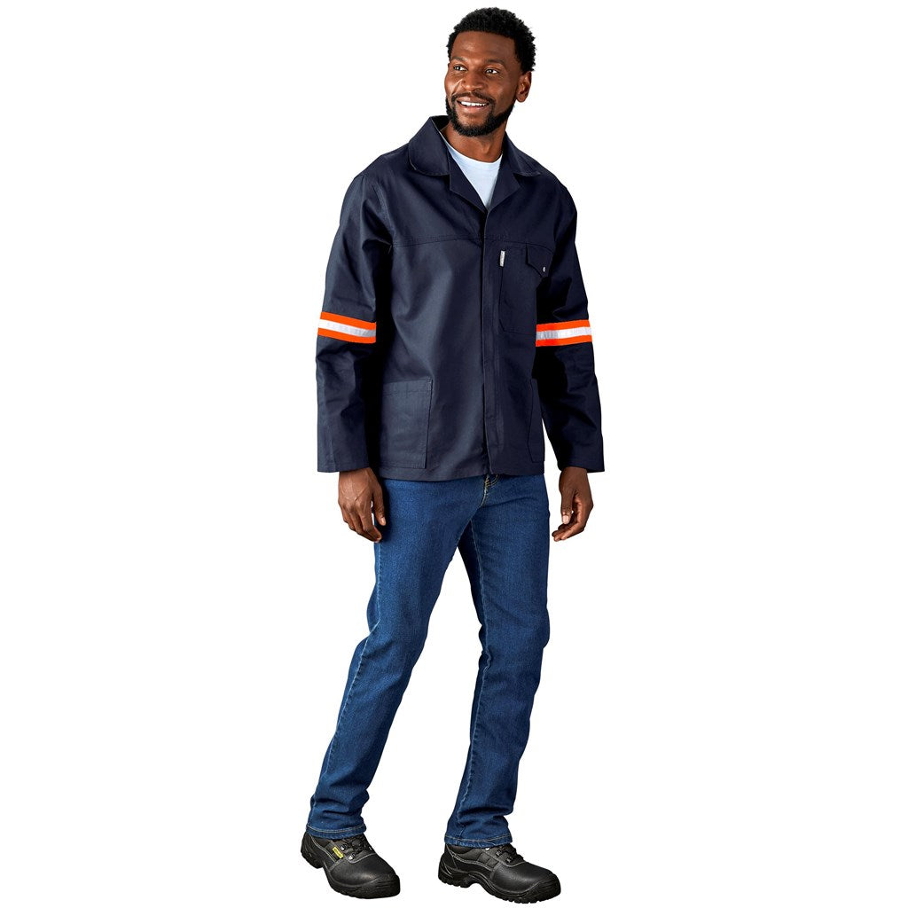 Artisan Premium 100% Cotton Jacket - Reflective Arms & Back - Orange Tape