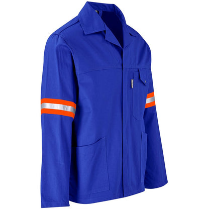 Artisan Premium 100% Cotton Jacket - Reflective Arms & Back - Orange Tape