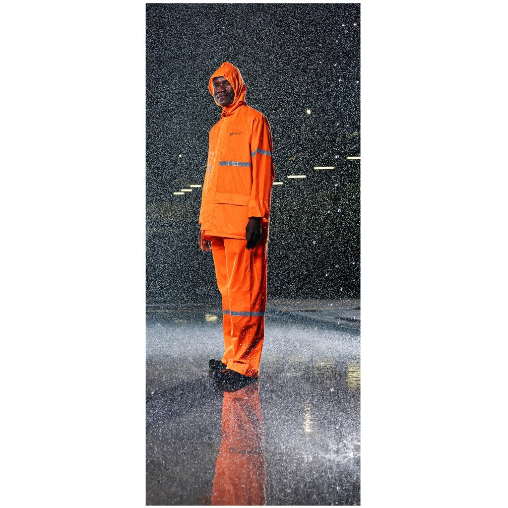 Outdoor Hi-Viz Reflective Polyester/PVC Rainsuit
