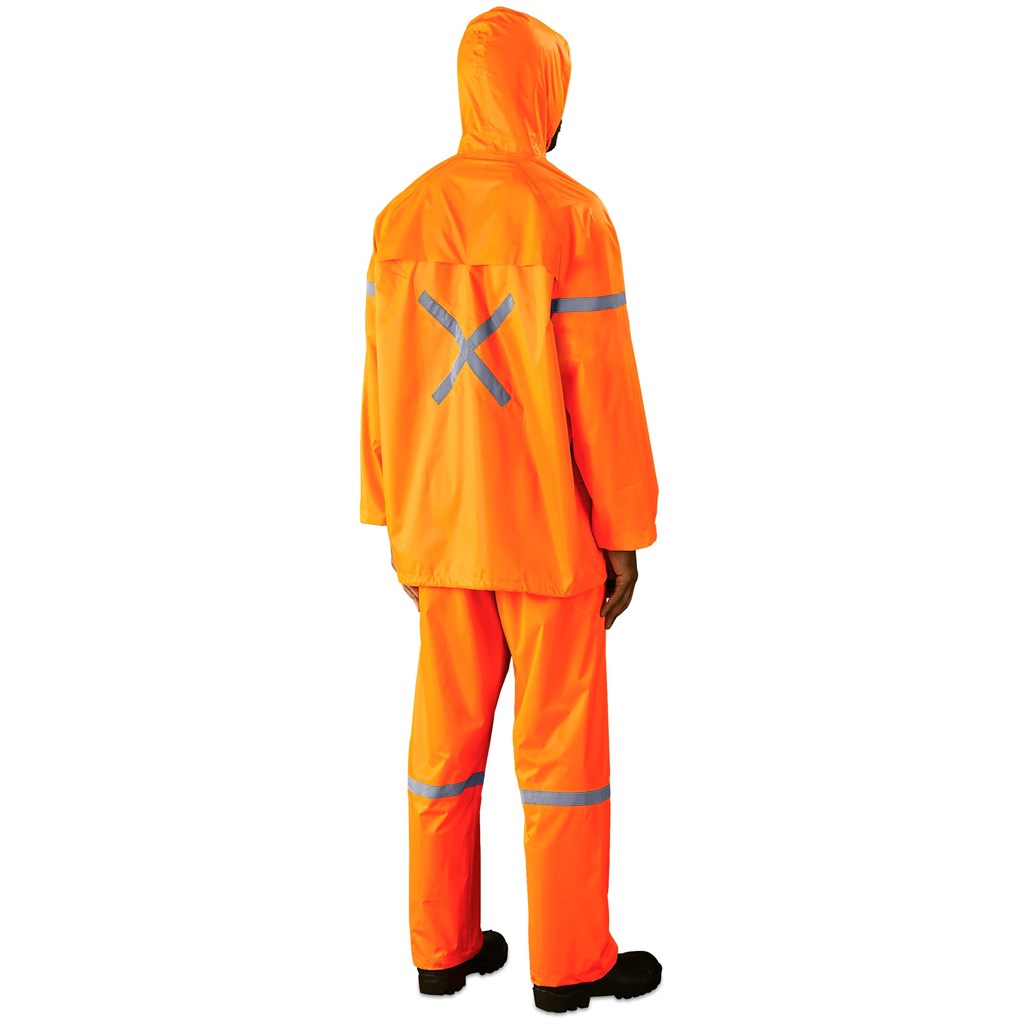 Outdoor Hi-Viz Reflective Polyester/PVC Rainsuit
