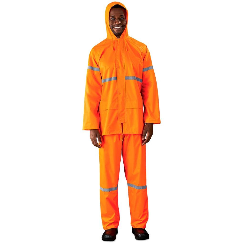 Outdoor Hi-Viz Reflective Polyester/PVC Rainsuit