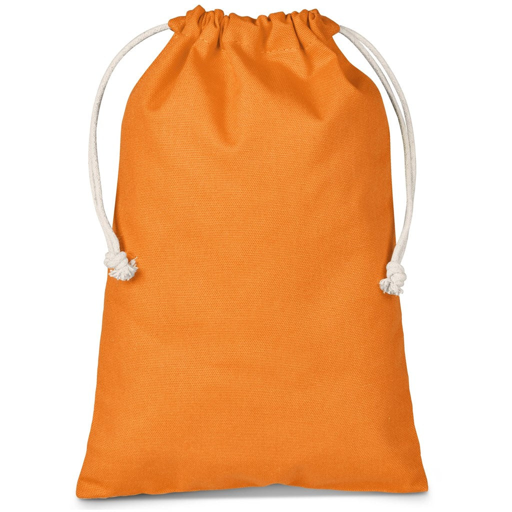 Allsorts Midi Cotton Drawstring Pouch - Orange