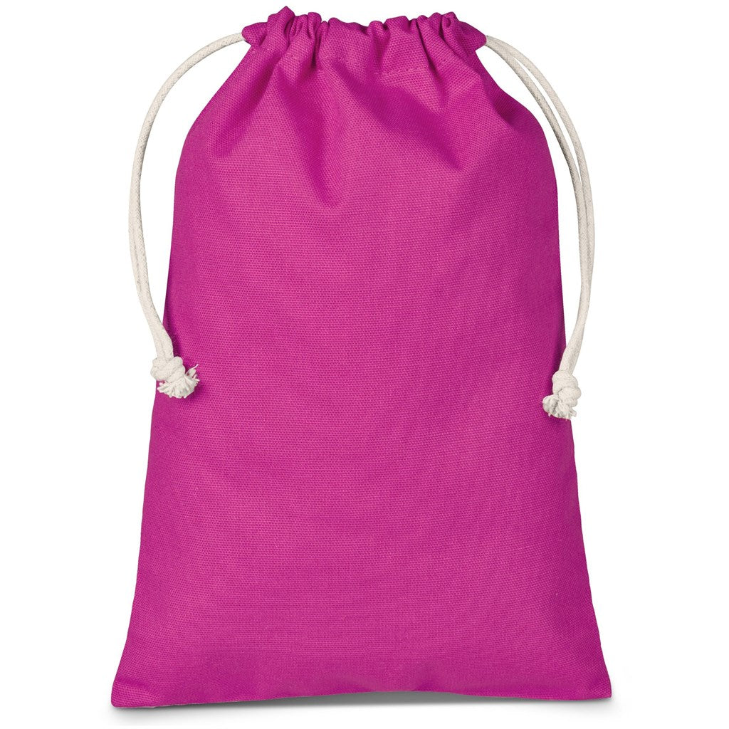 Allsorts Midi Cotton Drawstring Pouch - Pink