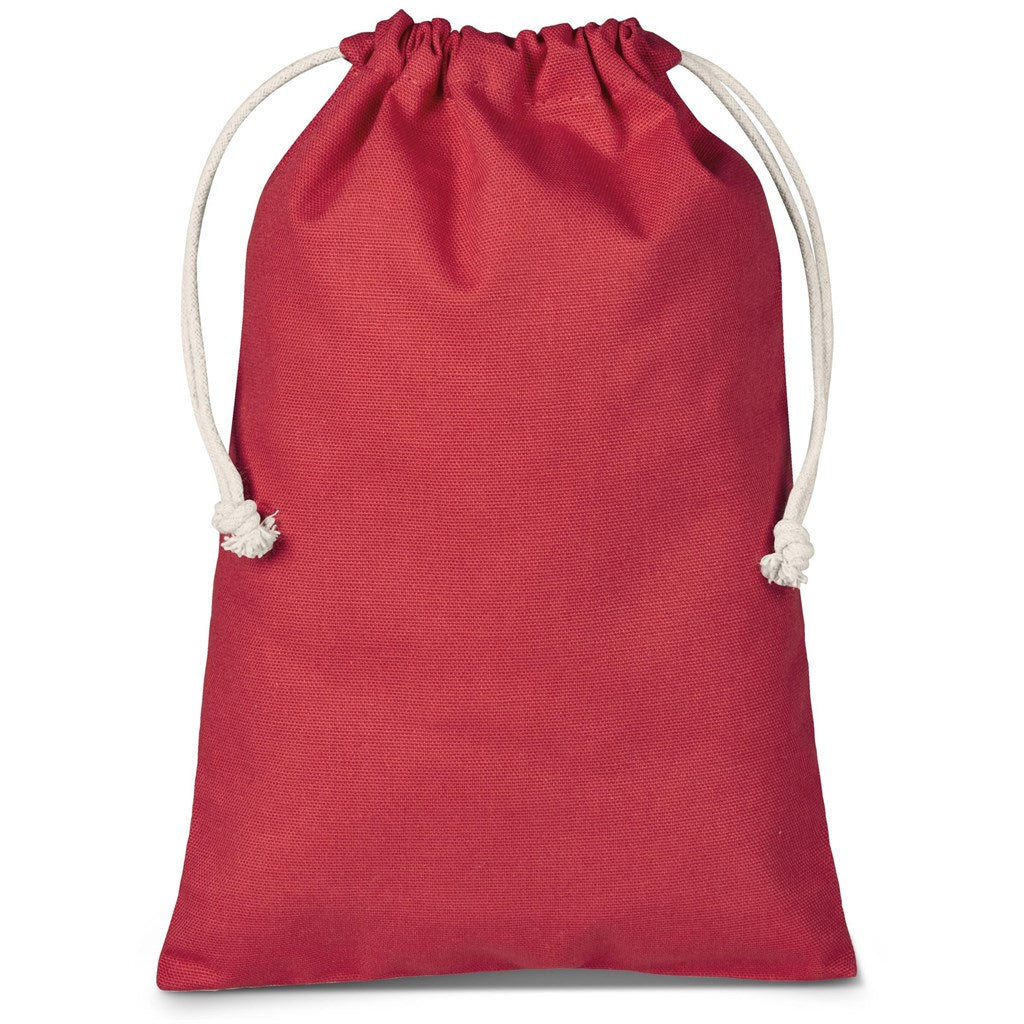 Allsorts Midi Cotton Drawstring Pouch - Red