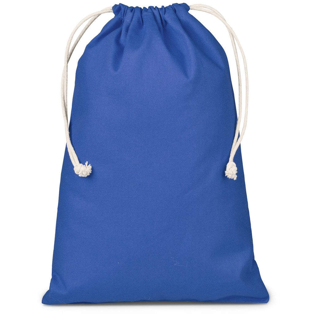 Allsorts Maxi Cotton Drawstring Pouch - Blue