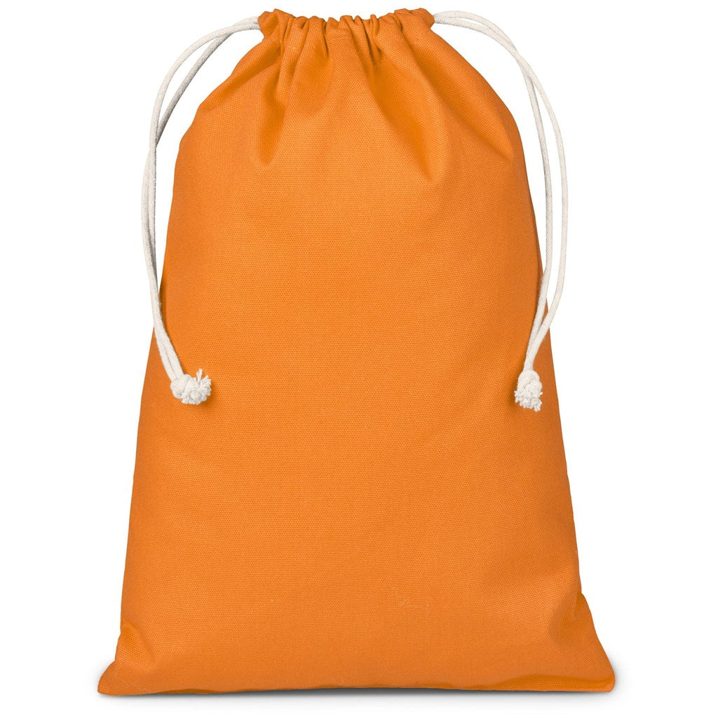 Allsorts Maxi Cotton Drawstring Pouch - Orange