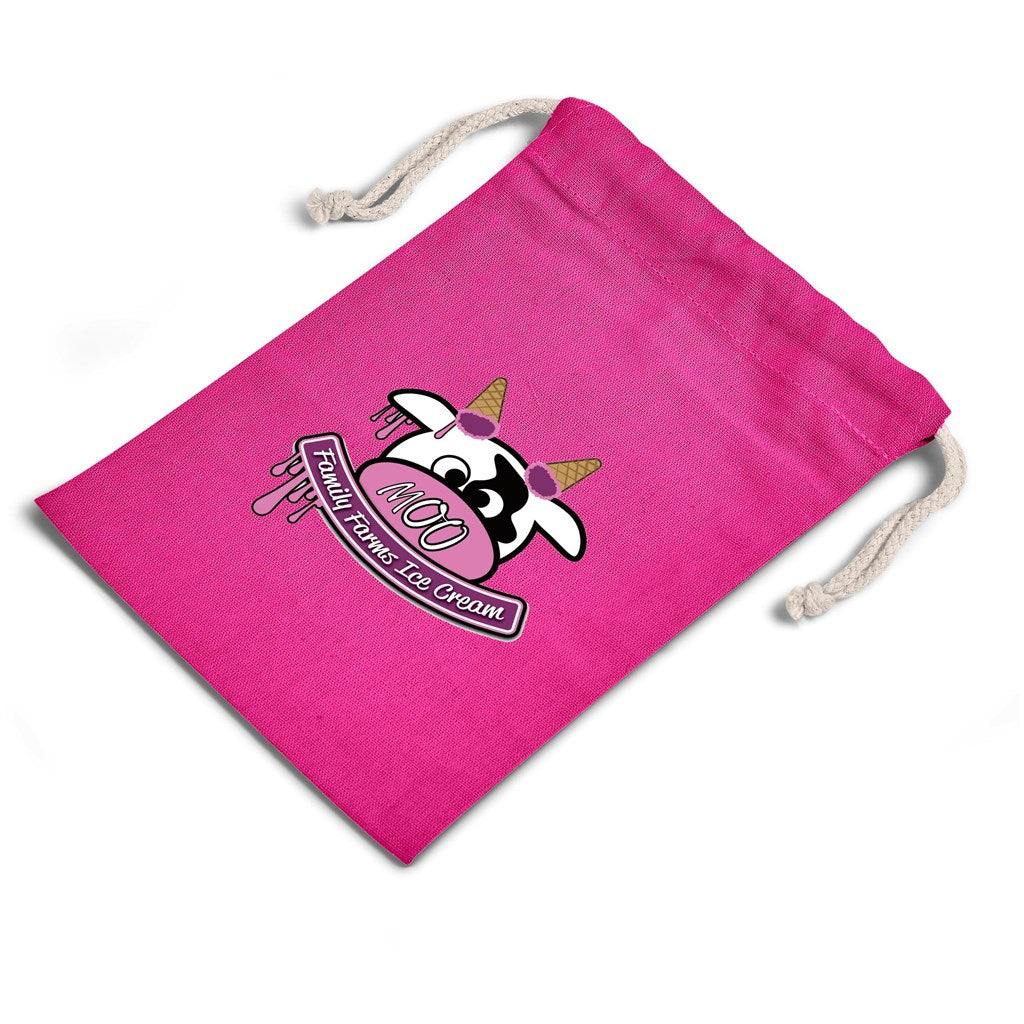 Allsorts Mini Cotton Drawstring Pouch - Pink