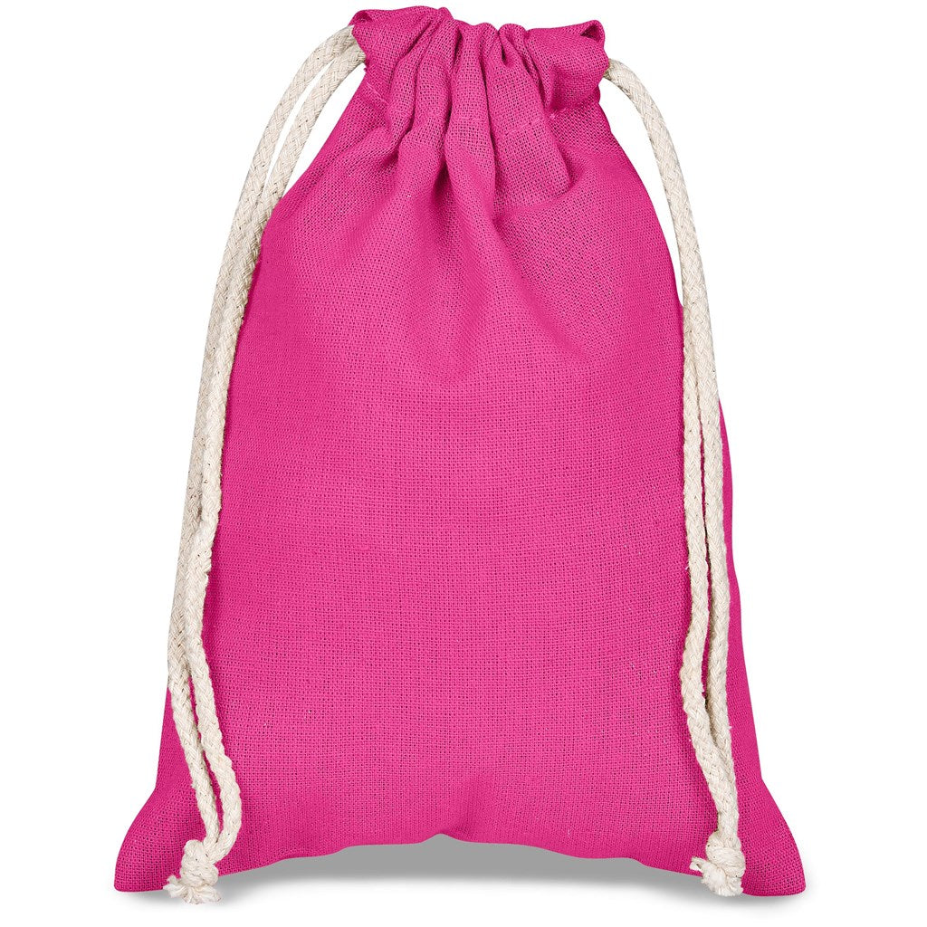 Allsorts Mini Cotton Drawstring Pouch - Pink