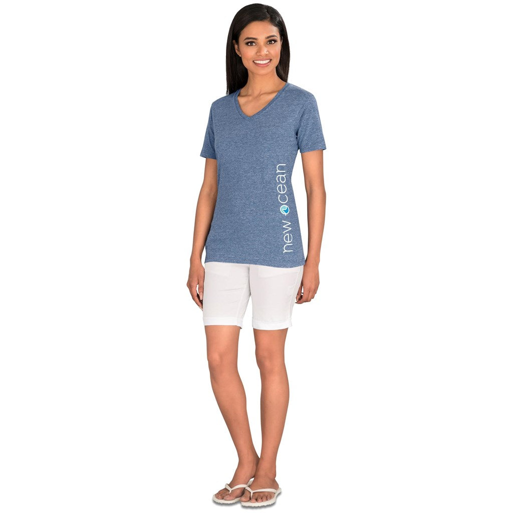 Ladies Michigan Melange V-Neck T-Shirt