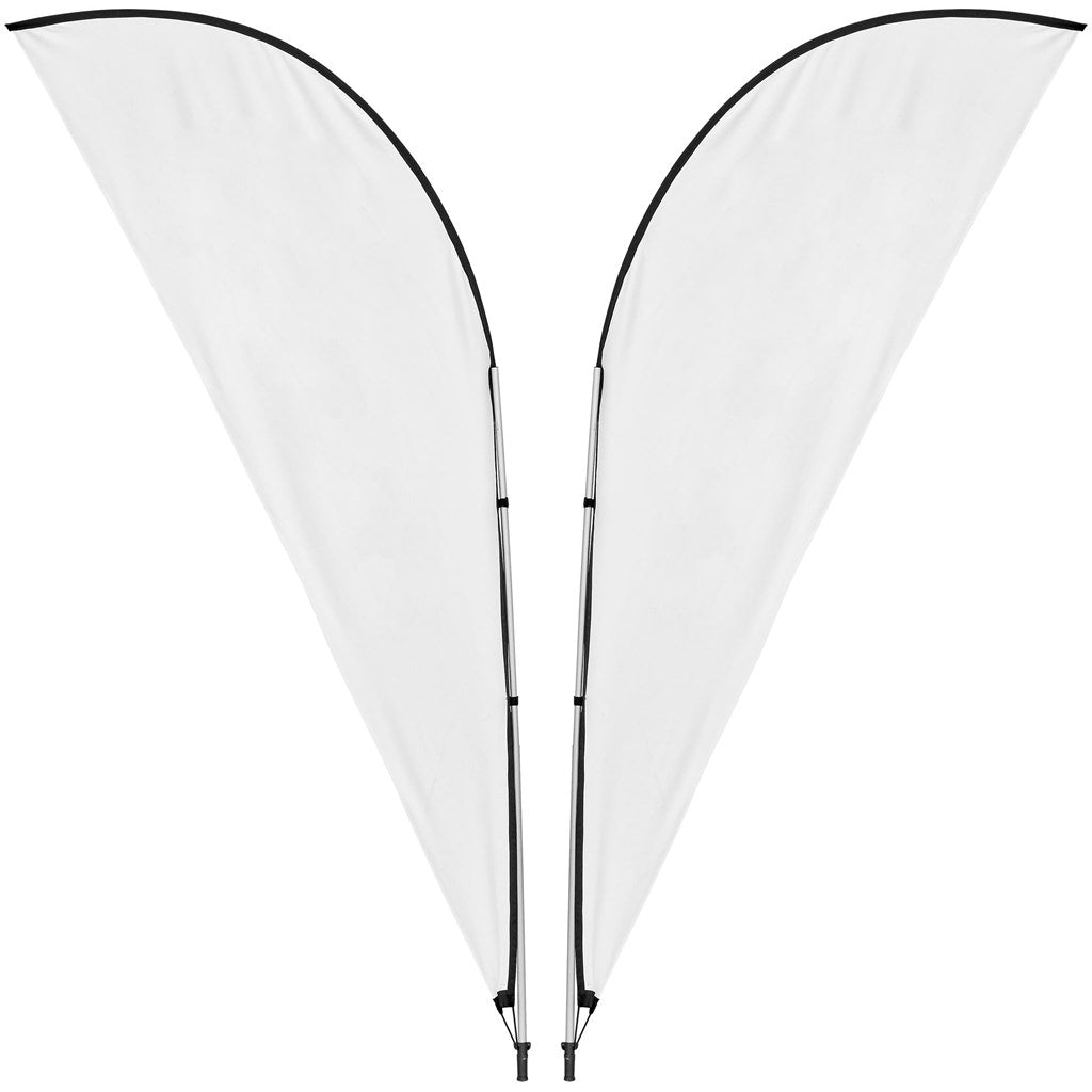 Legend 3M Sublimated Sharkfin Double-Sided Flying Banner - 1 complete unit