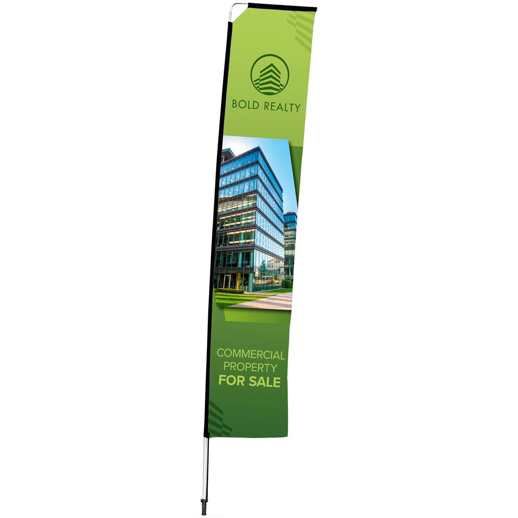 Legend 4M Sublimated Telescopic Double-Sided Flying Banner - 1 complete unit