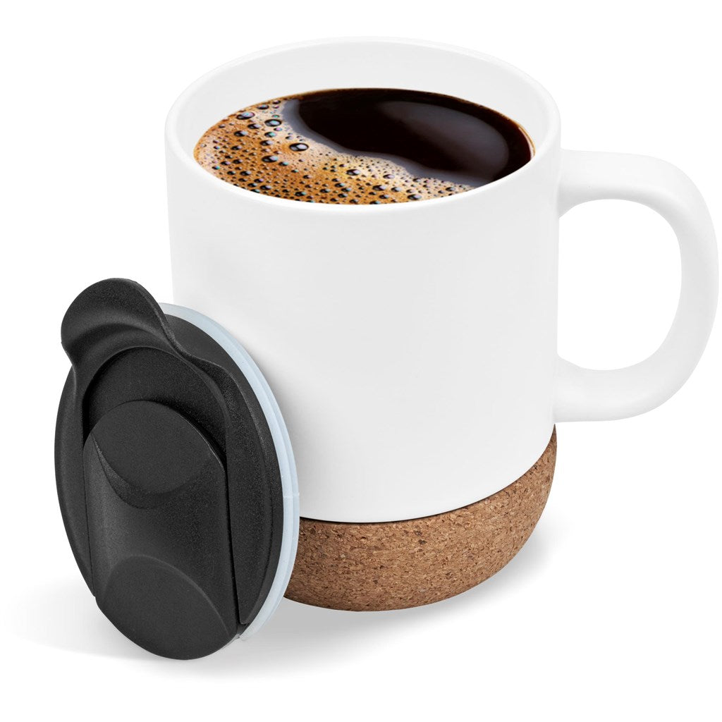 Serendipio Sienna Cork & Ceramic Sublimation Coffee Mug - 340ml