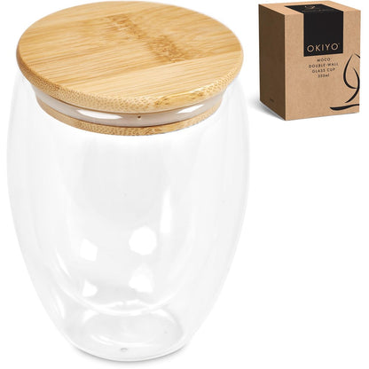 Okiyo Moco Double-Wall Glass Cup - 350ml