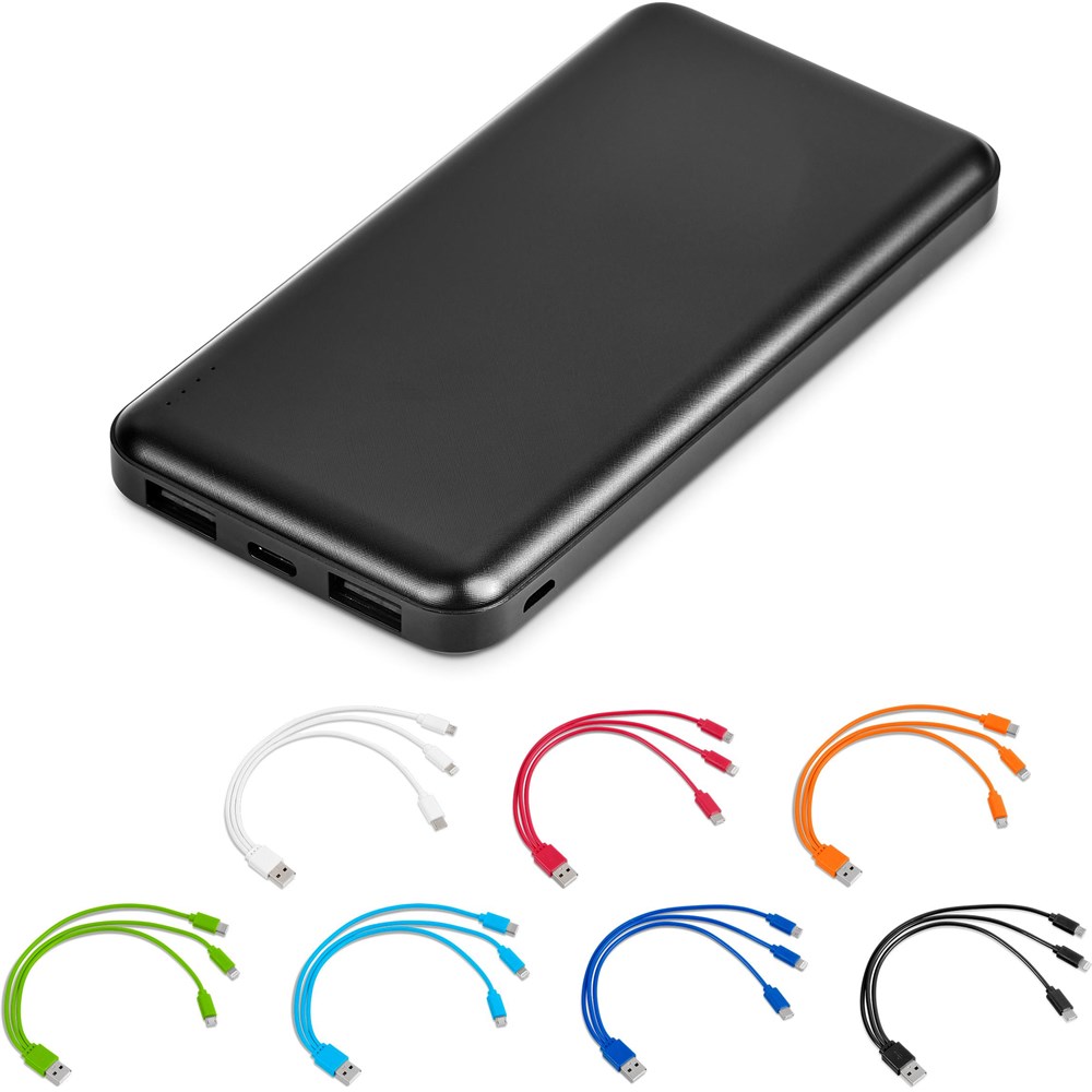 Kingpin Black Compact 5000mAh Power Bank Set