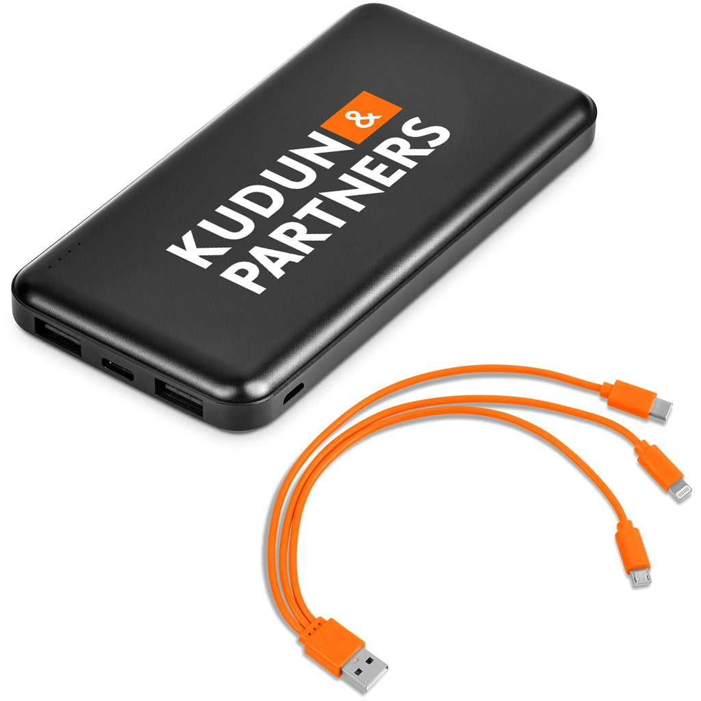 Kingpin Black Compact 5000mAh Power Bank Set