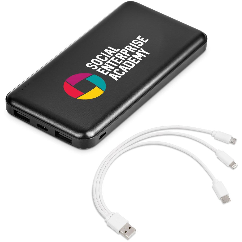 Kingpin Black Compact 5000mAh Power Bank Set