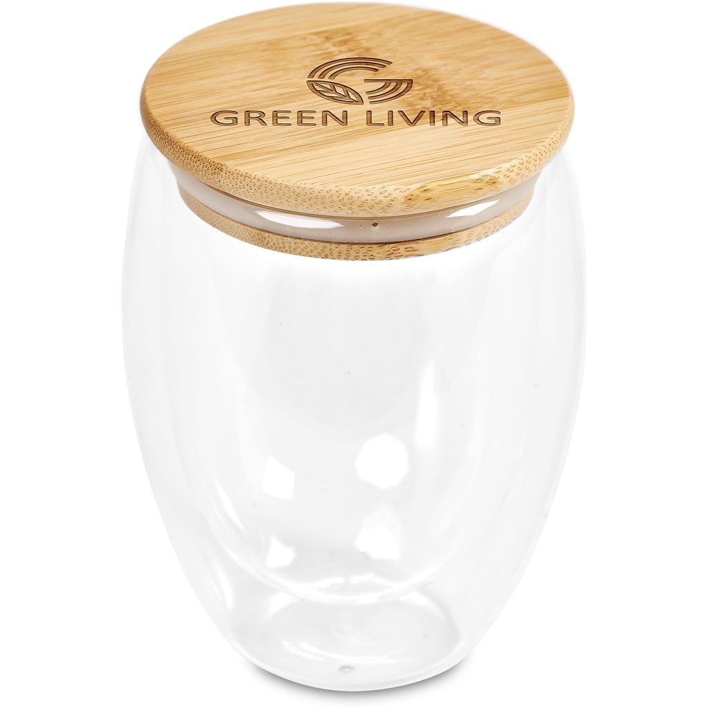 Okiyo Moco Double-Wall Glass Cup Duo Set