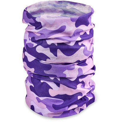 Kids Camo Flexi Tubular Bandana - Purple