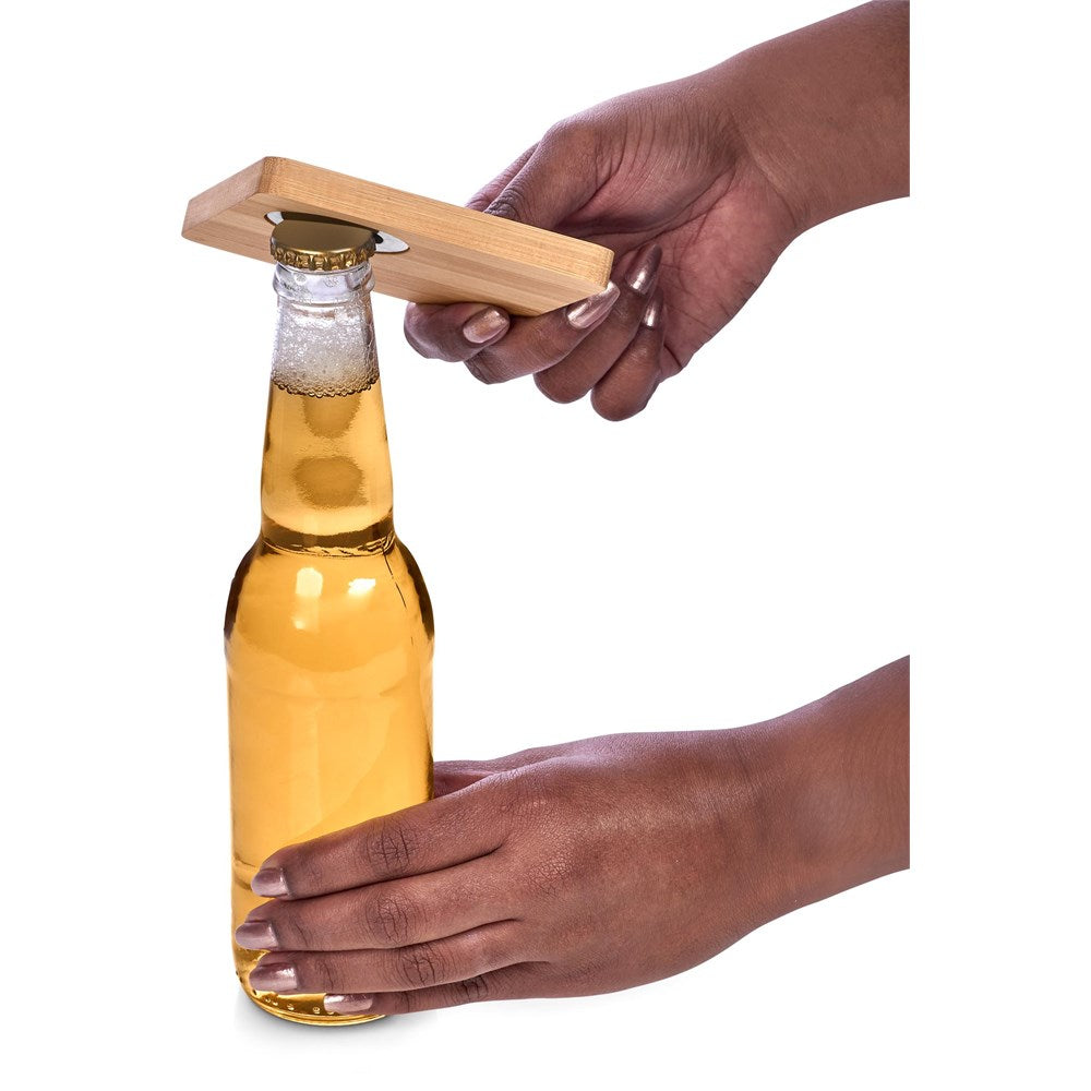 Drifter Bamboo Bottle Opener Coaster