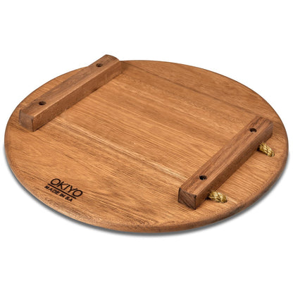 Okiyo Homegrown Medium Round Hardwood Food Platter