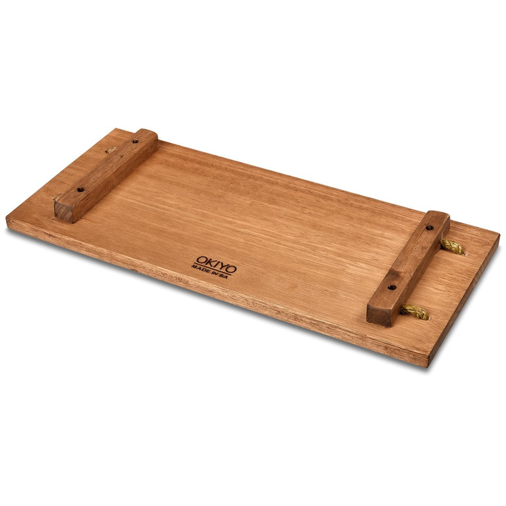 Okiyo Homegrown Rectangular Hardwood Food Platter