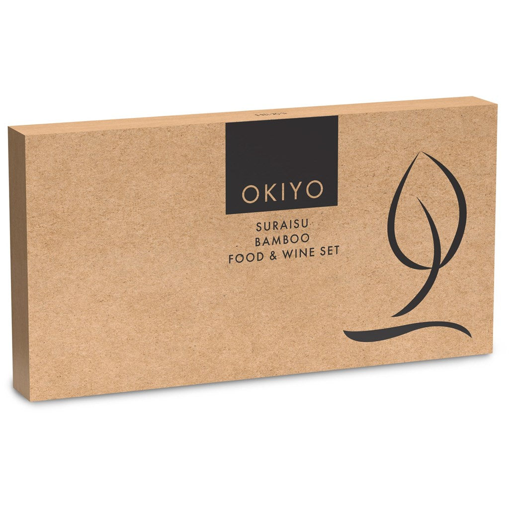 Okiyo Suraisu Bamboo Food & Wine Set