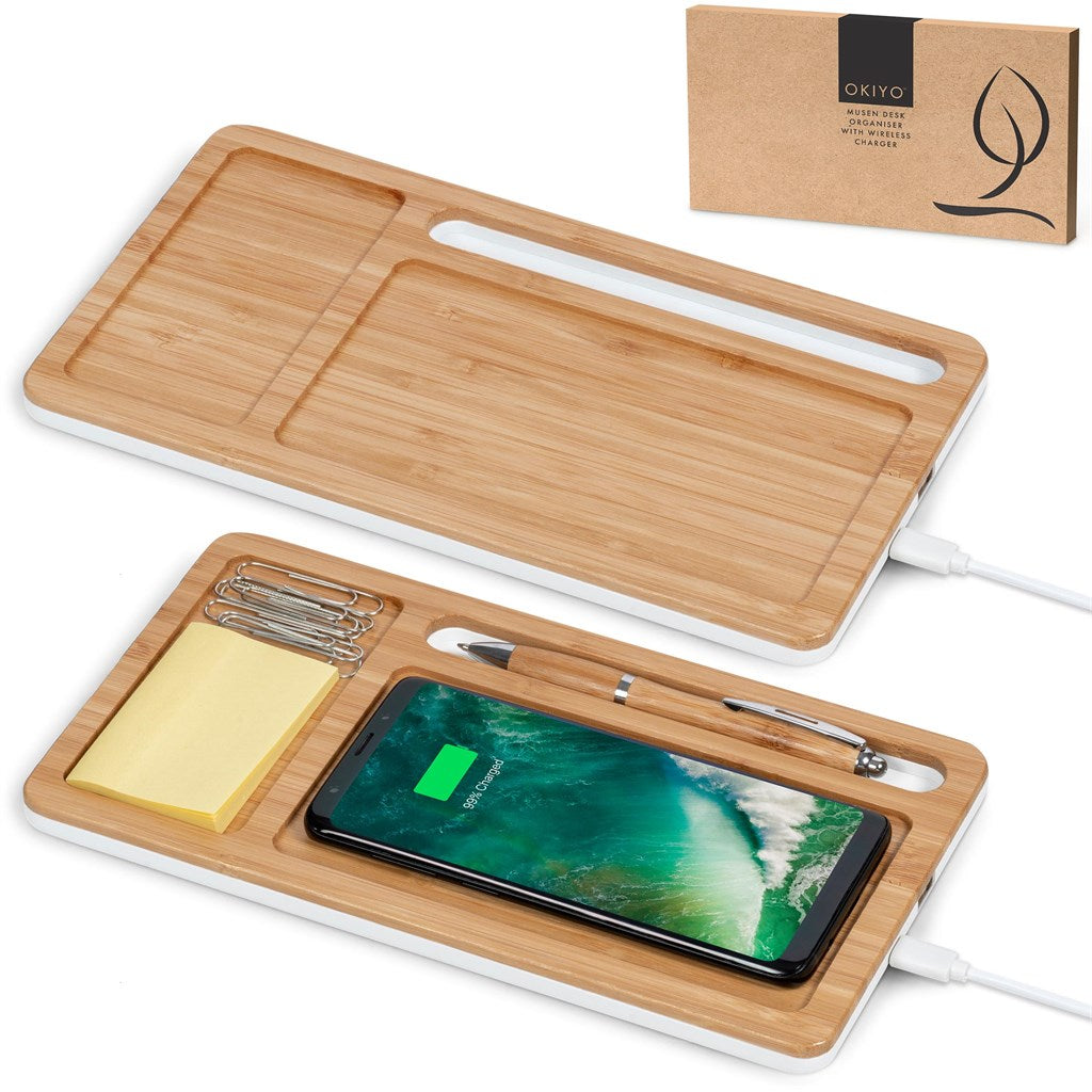 Okiyo Musen Desk Organiser with Wireless Charger