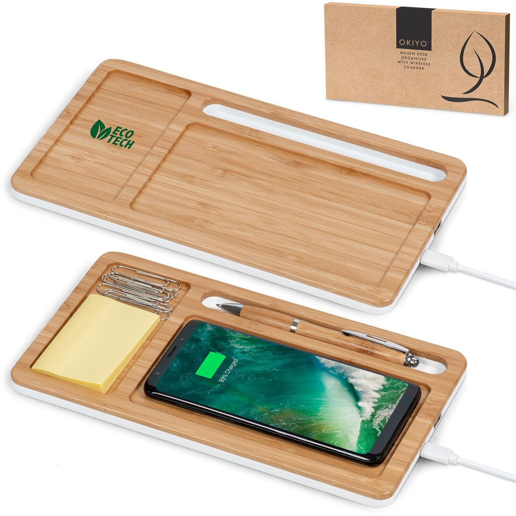 Okiyo Musen Desk Organiser with Wireless Charger