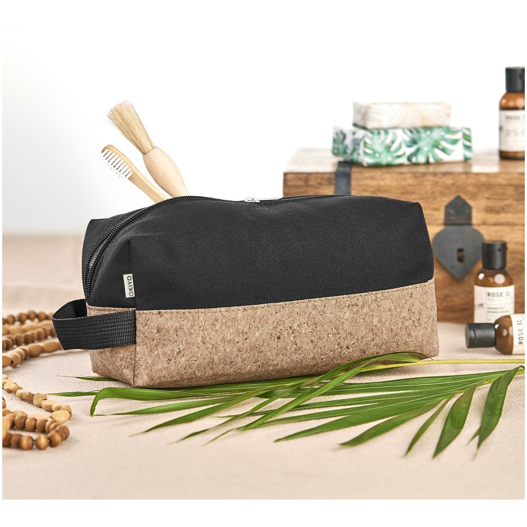 Okiyo Koruku Cork & Cotton Toiletry Bag