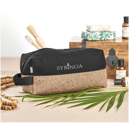 Okiyo Koruku Cork & Cotton Toiletry Bag