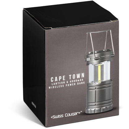 Swiss Cougar Cape Town Lantern & Wireless Charging Power Bank - 4,000mAh