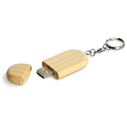 Okiyo Benkyou Bamboo Flash Drive Keyholder - 8GB