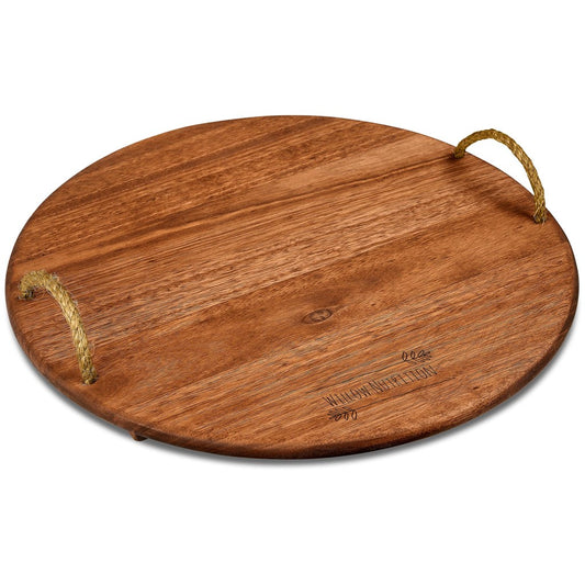 Okiyo Homegrown Large Round Hardwood Food Platter