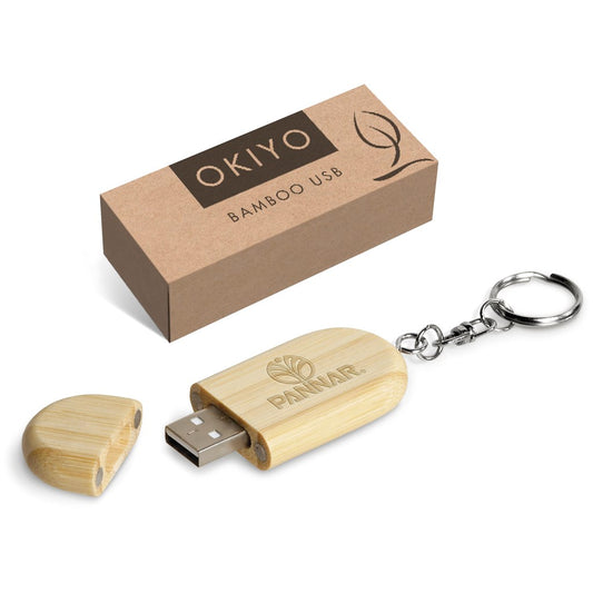 Okiyo Benkyou Bamboo Flash Drive Keyholder - 8GB