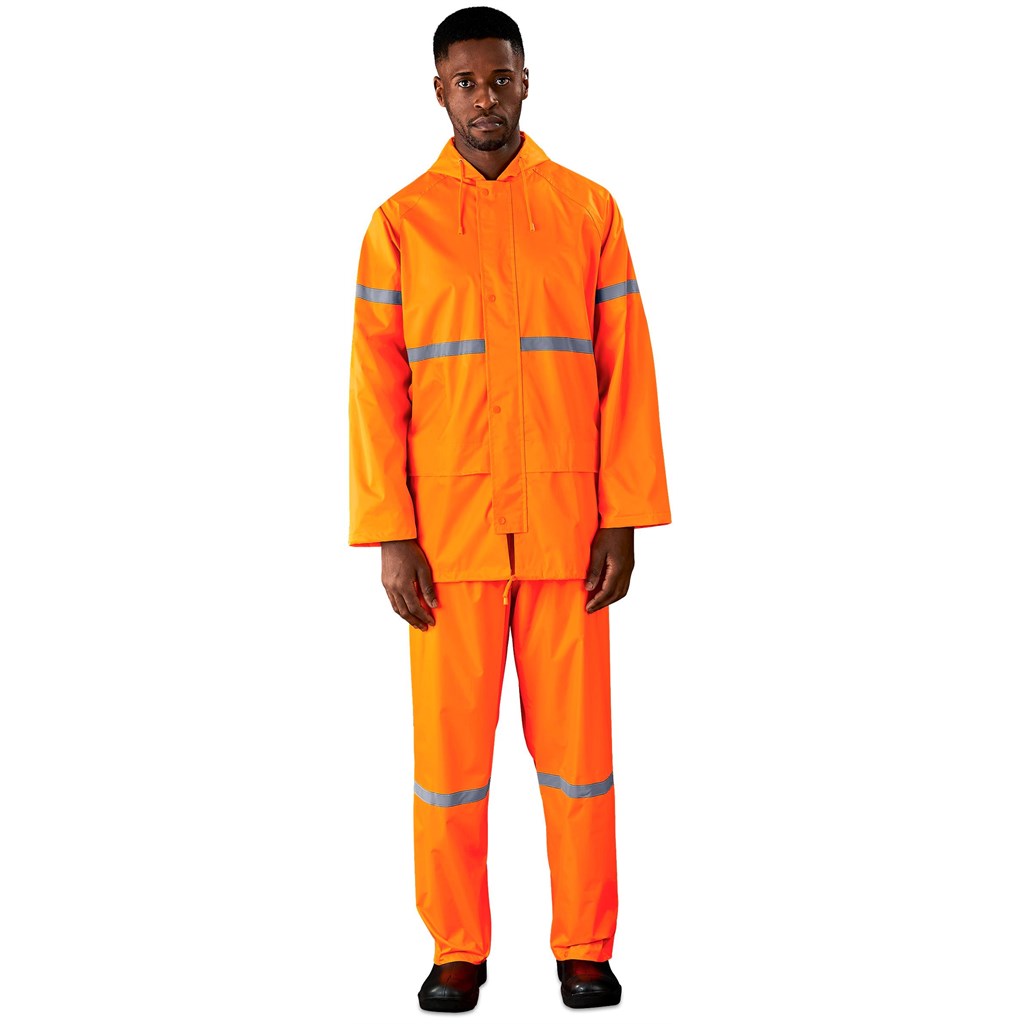 Outdoor Hi-Viz Reflective Polyester/PVC Rainsuit