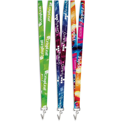 Crocodile Clip Double-Sided Sublimation Petersham Lanyard