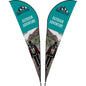 Legend 4M Sublimated Sharkfin Double-Sided Flying Banner - 1 complete unit